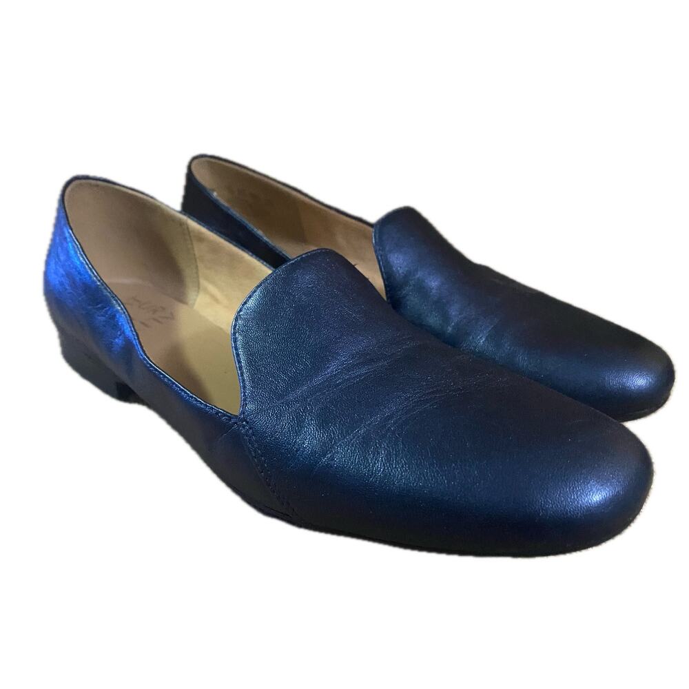 Naturalizer Emiline Women’s 7.5 Navy Leather Slip-On Loafer Flats